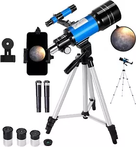 Telescope for Beginners & Kids,70mm Aperture 400mm Refractor Telescope for Astro - Picture 1 of 7