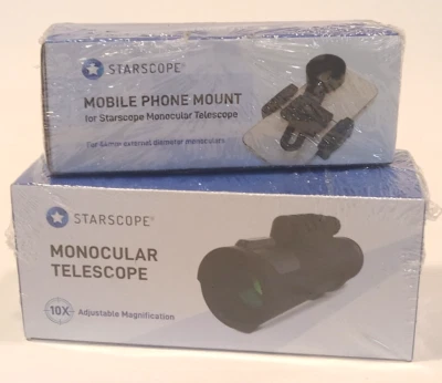 Starscope Monocular Telescope & Mobile Phone Mount - New Sealed - Image 1 of 4