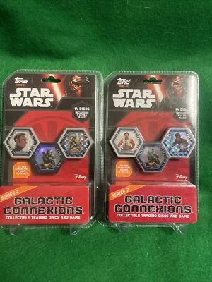 💥 2 discos comerciales coleccionables Star Wars Galactic Connexions y juego serie 2 Foto 1 de 3