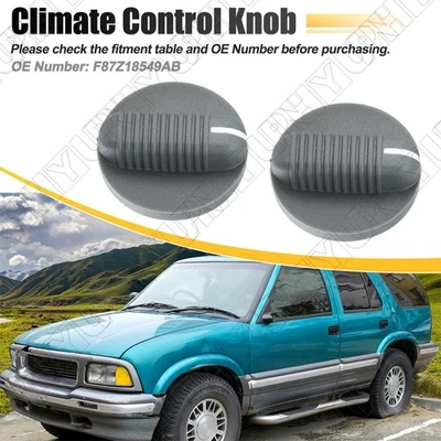 2pcs Climate Control Knob For 1995-1997 Chevy Blazer S10 GMC Jimmy Sonoma Truck - Image 1 of 4
