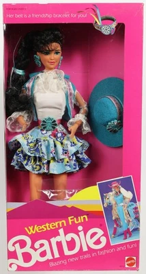 Muñeca Barbie Nia Western Fun en caja Barbie - 9932 NRFB 1989 error de Mattel Foto 1 de 4