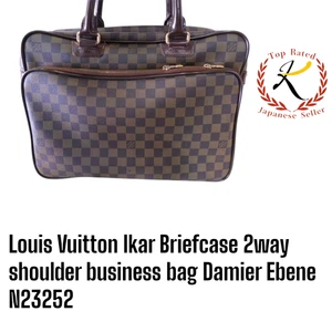 Louis Vuitton Ikar Briefcase 2way shoulder business bag Damier Ebene N23252 F/J - Picture 1 of 8