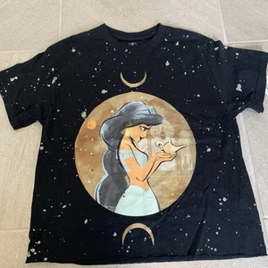 Black Jasmine Graphic Disney Women’s T Shirt Size M - Picture 1 of 5