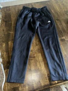 Adidas Track Pants Boys XS Break Away Side Snap Warm Up Black - Picture 1 of 5
