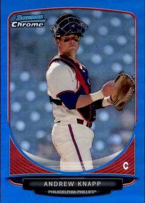 2014 Bowman Chrome Andrew Knapp Blue Refractor #d/99 Philadelphia Phillies - Image 1 of 2