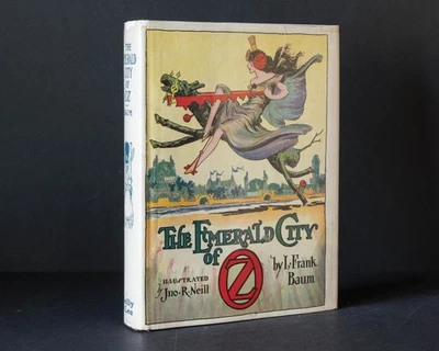 THE EMERALD CITY OF OZ by L. Frank Baum Hardcover Book w/Dust Jacket 1940s Foto 1 de 4
