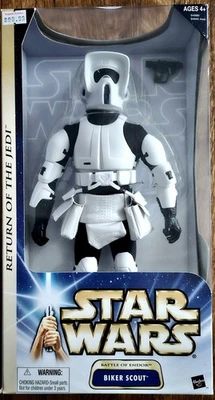 Figura Hasbro Star Wars El Retorno del Jedi BIKER SCOUT Batalla de Endor 12" 2003 Foto 1 de 2