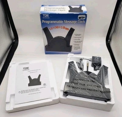 TDE Systems Programmable Message Clock Floating LED Light Messages - Image 1 of 4