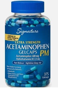 generisches Tylenol PM extra starkes Paracetamol 500 mg Schmerzmittel, 400 Tabs - Bild 1 von 3