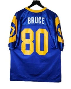 Camiseta de fútbol Isaac Bruce St. Louis LA Rams #80 XL Wilson hecha en Estados Unidos azul - Imagen 1 de 10