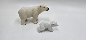 Schleich Polar Bear & Cub 2011 Artic Animals - Picture 1 of 5