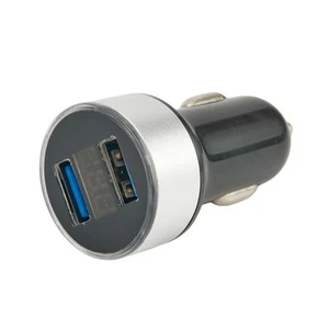Praktyczny podwójny port USB ładowarka samochodowa wyświetlacz cyfrowy wielofunkcyjny - Zdjęcie 1 z 12