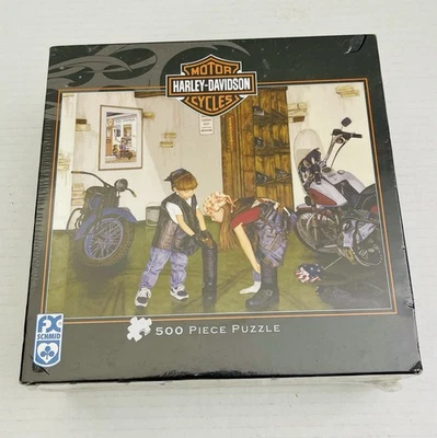 Rompecabezas Harley Davidson Motorcycles Getting in Gear (500 piezas) FX Schmid Foto 1 de 4