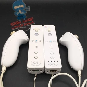 Nintendo Wii Remote Controller Motion Plus Nunchuck OEM Lot of 4 Tested F2 - Picture 1 of 15