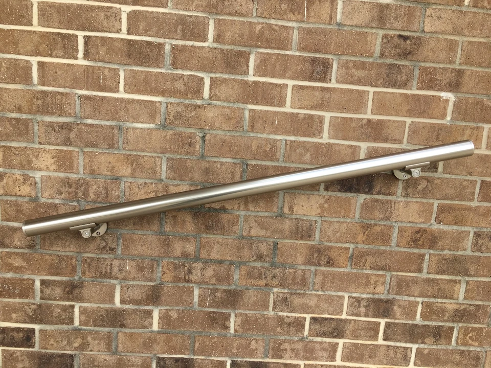 B52 Anodized Handrail Aluminum Stairs Kit Stainless Steel Look 3 Ft and 1.6"Diam