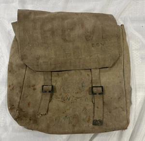 Vintage 1941 Military Mailing Bag Postal Sack Canvas - Foto 1 di 12