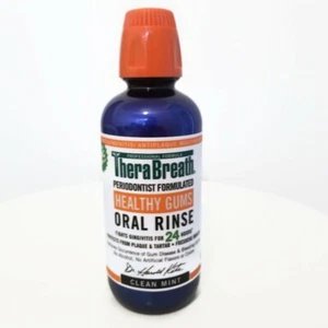 TheraBreath Healthy Gums Oral Rinse, Clean Mint Flavor-16 fl oz (473 ml) - Picture 1 of 2