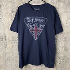 Lucky Brand Triumph Shirt Adult Size Large Blue Triumph Motorcycles Tee Mens Only $15.00 on eBay