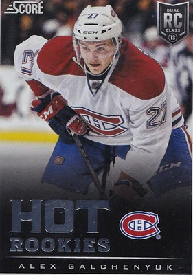 MINT ROOKIE! 2013-14 SCORE HOT ROOKIES NO 645 ALEX GALCHENYUK MONTREAL CANADIENS - Image 1 of 2