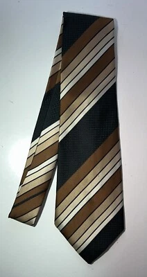 Corbata de cuello a rayas marrón Domani Foto 1 de 4