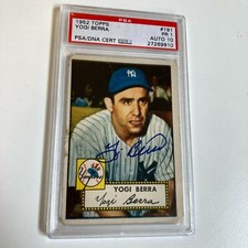 1952 Topps Yogi Berra Signed Autographed Baseball Card PSA DNA 10 Auto