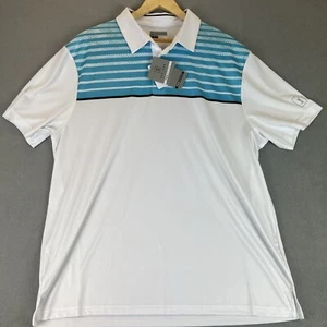 NWT PGA TOUR Pro Series Men's XXL Athletic Fit Golf Polo Bright White Bluefish - Picture 1 of 12