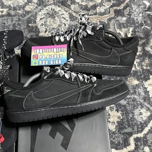 Size 10 - Jordan 1 Retro Low OG SP x Travis Scott Black Phantom - Picture 1 of 12