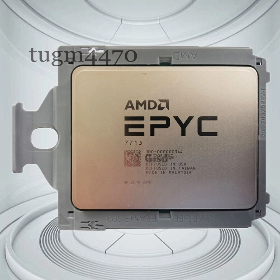 AMD epyc Milan 7713 cpu processor 64 core 128 thread socket sp3-100-000000344 - Image 1 of 1