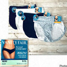 Nwt 4 Pack Vanity Fair 7/L Beyond Comfort Silky Stretch Bikini Panty 18291