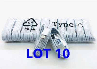 10x Lot Type C USB Data Fast Charger Cable for Samsung Galaxy S8 S9 S10 NOTE9 N8 - Image 1 of 3