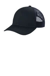 Port Authority YC112 Youth Cotton Breathable Adjustable Snapback Trucker Cap - Picture 1 of 11