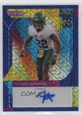 2023 Leaf Vivid Navy Blue Mojo /7 Tyjae Spears #BA-TS3 Rookie Auto RC