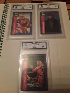 1991 Classic Wrestling Cards GRADED X3 - Picture 1 of 5
