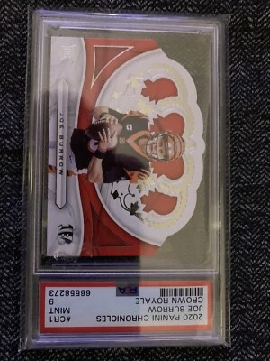 2020 Panini Chronicles JOE BURROW #CR1 Crown Royale RC MINT PSA 9 Bengals - Image 1 of 2