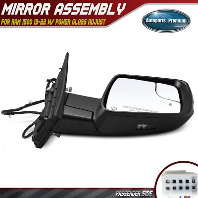 Пассажирское зеркало с электроприводом складное поворотник с подогревом для Ram 1500 2019-2022 - Изображение 1 из 4