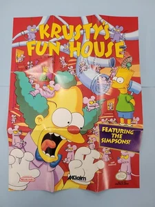 Krusty's Fun House NES AUTHENTIC Poster ACL-KF-US original Nintendo funhouse - Picture 1 of 4