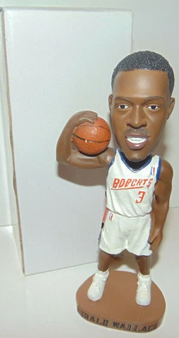 SGA BOBBLE GERALD WALLACE 2004 Charlottle Bobcats Set HORNETS Bobblehead * RARE Cover
