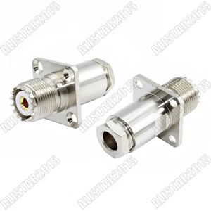 1x Conector de abrazadera de montaje en panel de brida hembra UHF SO239 para cable RG5 RG6 LMR300 - Imagen 1 de 5