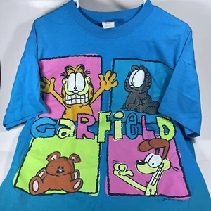 Camiseta Vintage Años 90 Patas Jim Davis Garfield & Odie Estampado Gráfico Unisex Talla XL - Imagen 1 de 7