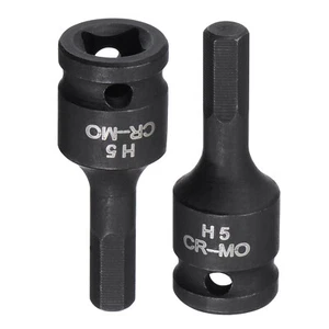 35mm L Hex Bit Socket 1/4" Drive 5mm Impact for General Repairs CR-MO,2Pcs - Picture 1 of 5