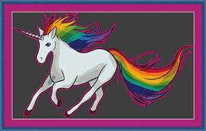 Rainbow Unicorn Cross Stitch Kit - Picture 1 of 2