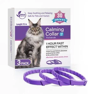 3 Pack Calming Collar Efficient Relieve Reduce Anxiety Stress Pheromones Calm... - Picture 1 of 7