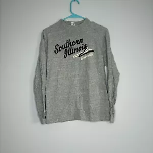 Vintage 80s Southern Illinois University Champion Long Sleeve Gray Size Large - Picture 1 of 4