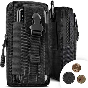 Mobile Phone Waist Pack for ZTE Blade L3 Nylon Belt Bag Outdoor Case Clip Case - Picture 1 of 10