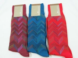 Herren 3er Pack Florsheim elegante Crew-Socken Hering Knochen Schuhgröße 6-12,5 D - Bild 1 von 4