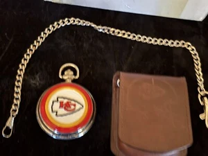 Danbury Mint Kansas City Chiefs Taschenuhr Gehäuse und Kette - Bild 1 von 4