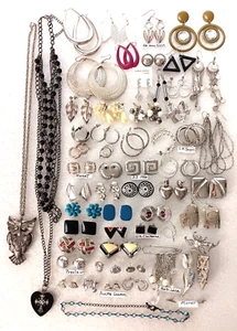 59 Lot Earrings Etc. Anne Klein, LH Segal, Monet, JJ, Ralph Loren, Park lane, LC - Picture 1 of 12