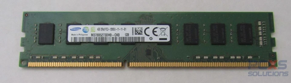 Samsung 1x 4GB DDR3-1600 UDIMM PC3-12800U Single Rank x8 Module - M378B5173CB0-C - Image 1 of 1