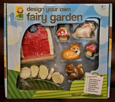 Projete seu próprio jardim de fadas da Toysmith: conjunto pintado de 14 peças - estatuetas NOVAS  - Imagem 1 de 4