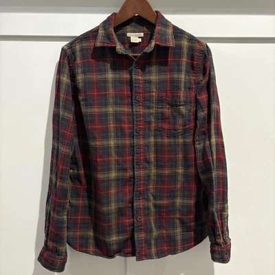 Camisa Carbon2Cobalt Para Hombres Pequeña A Cuadros Con Botones Manga Larga Suave Informal Top Foto 1 de 4